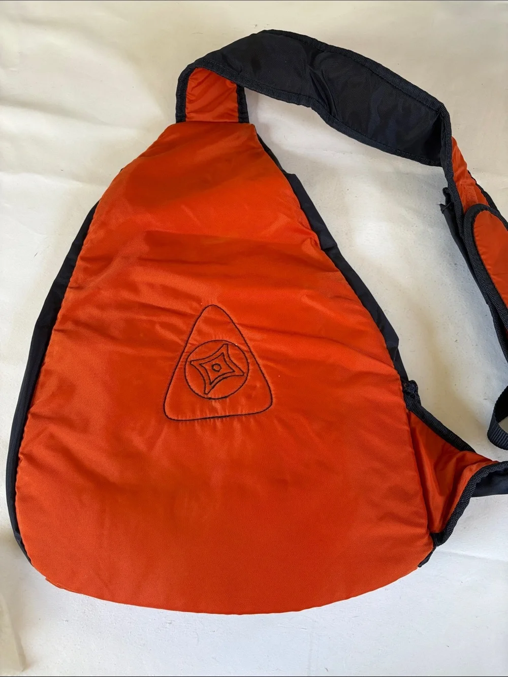 Eastport Blue and Orange Nylon Large Sling Bag